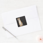 Tijgerteelt Vierkante Sticker (Envelop)
