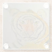 TijgerWaterverf Glazen Onderzetter (Achterkant)