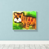 Tijgerwelp Canvas Afdruk (Insitu (Houten vloer))