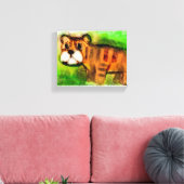 Tijgerwelp Canvas Afdruk (Insitu (Woonkamer))