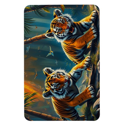 Tijgerwelpen in magisch Oerwoud Magneet (Verticaal)