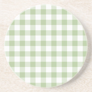 Tijgerzaad en Witte Gingham Zandsteen Onderzetter