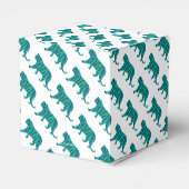 Tijgerzwart en Blauwgroen Silhouettes Bedankdoosjes (Achterkant)