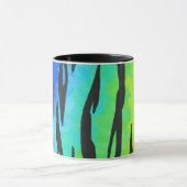 Tijgerzwart en regenboogdruk mok (Midden)