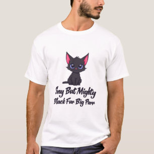 Tijgerzwart Katje Schattig Kawaii Citaat Kunst T-shirt
