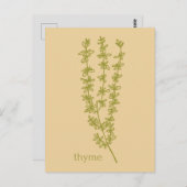 Tijm Dank U Voor Uw Klantzijn Kruiden Briefkaart (Voorkant / Achterkant)