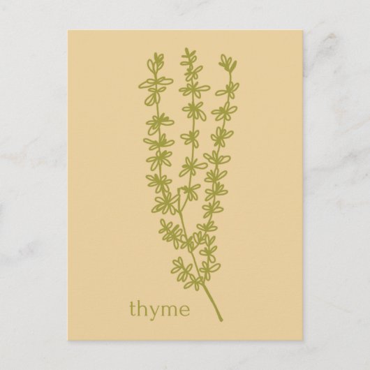 Tijm Dank U Voor Uw Klantzijn Kruiden Briefkaart (Voorkant)