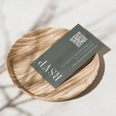 Tijm Groene Bruiloft QR Code RSVP Informatiekaartje