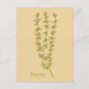 Tijmkruid Bedankt Voor Uw Zakelijke Herb Briefkaart