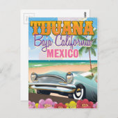 Tijuana Baja California, reisposter Briefkaart (Voorkant / Achterkant)