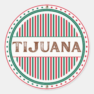 Tijuana City Pride Embleem – Mexicaanse identiteit Ronde Sticker