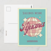 Tijuana Mexico Retro  Partij Briefkaart (Voorkant / Achterkant)