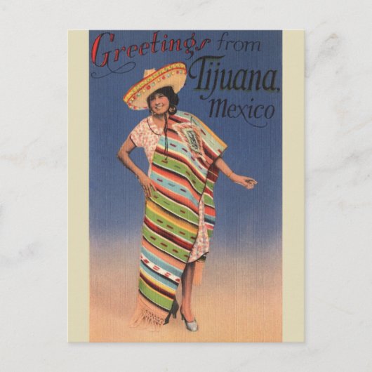 Tijuana, Mexico vintage-briefkaart Briefkaart (Voorkant)