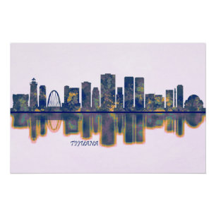 Tijuana Skyline Perfect Poster