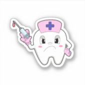 Tik als zuster met spuit.PNG Sticker (Voorkant)