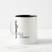 Tik Dancer Let's Dance Tweekleurige Koffiemok (Voorkant links)