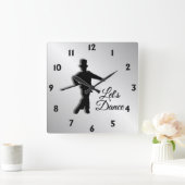 Tik Dancer Let's Dance Twelve Numbers Vierkante Klok (Huis)