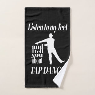 Tik dans - luister naar mijn voetklemtoon handdoek