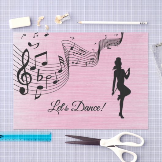 Tik dans roze tissuepapier (Craft)