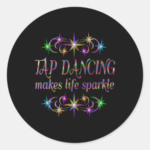 Tik dansen maakt leven vrij ronde sticker
