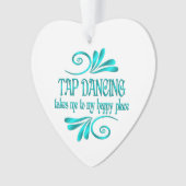 Tik dansende gelukkige plaats ornament (voorkant)