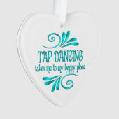 Tik dansende gelukkige plaats ornament (voorkant)