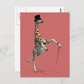 Tik dansende Giraffe Briefkaart (Voorkant / Achterkant)