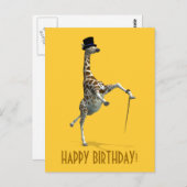 Tik dansende Giraffe Briefkaart (Voorkant / Achterkant)