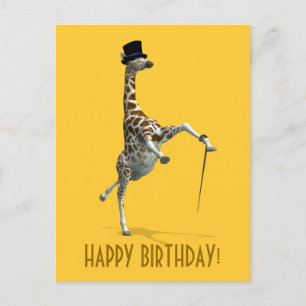 Tik dansende Giraffe Briefkaart