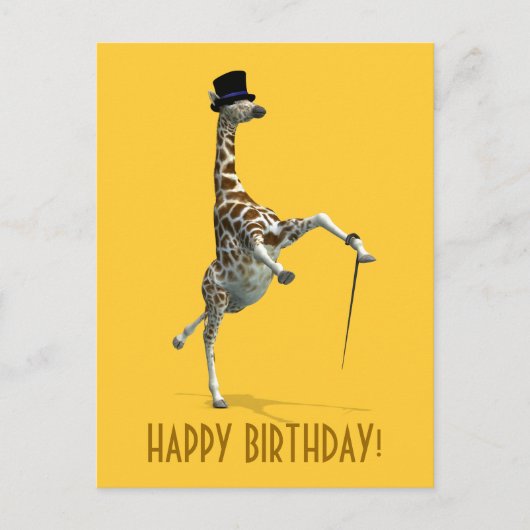 Tik dansende Giraffe Briefkaart (Voorkant)