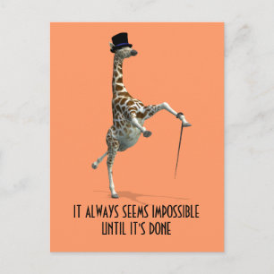 Tik dansende Giraffe Briefkaart