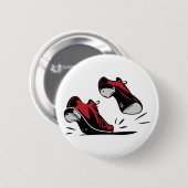 Tik dansende schoenen ronde button 5,7 cm (Voorkant /achterkant)
