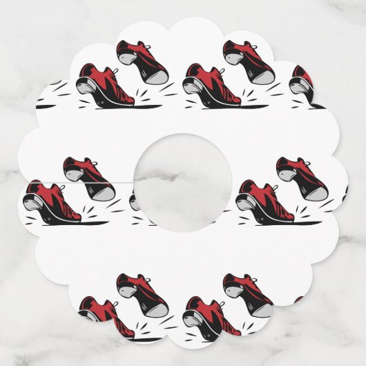 Tik dansende schoenen wijnglaslabel (Voorkant)