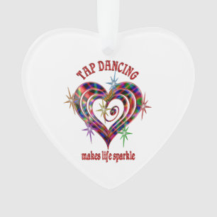 Tik dansende spaarkjes ornament