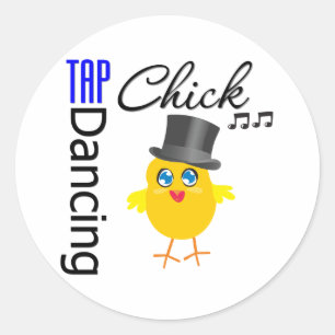 Tik dansende steen 3 ronde sticker