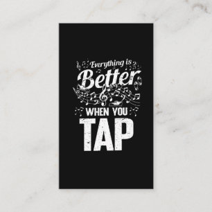 Tik danser Musical Notes Step Dance Teacher Visitekaartje