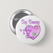 Tik danshart ronde button 5,7 cm (Voorkant /achterkant)