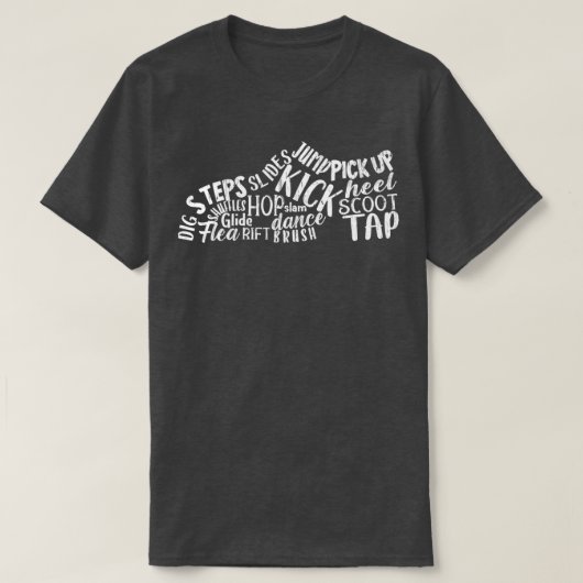 Tik dansstaak dansdansend leven Jazz T-shirt (Design voorkant)