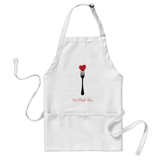 Tik een vork in mijn hart Apron Standaard Schort (Voorkant)
