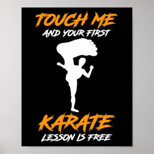 Tik me aan en je eerste Karate Lesson is gratis ca Poster