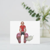 Tik mijn voeten briefkaart (Staand voorkant)