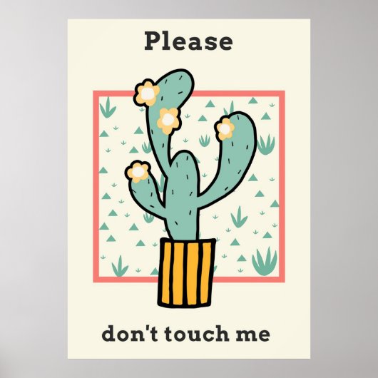 Tik niet op Cactus Poster (Voorkant)