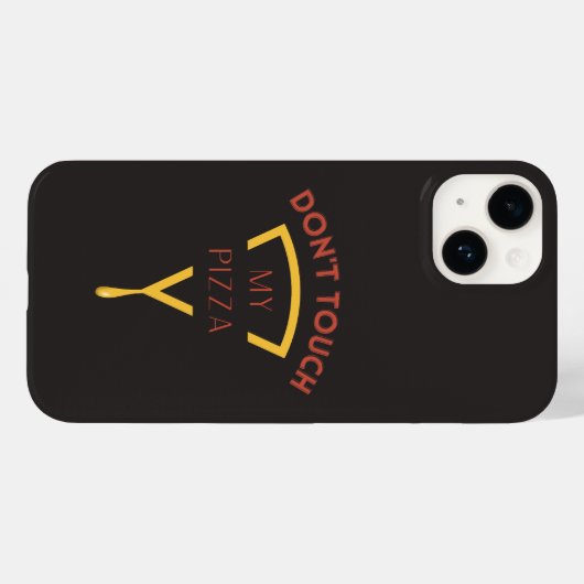 Tik niet op Mijn Pizza-telefoontas Case-Mate iPhone Case (Achterkant (horizontaal))