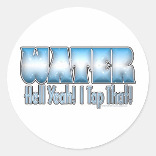 Tik op dat water! ronde sticker