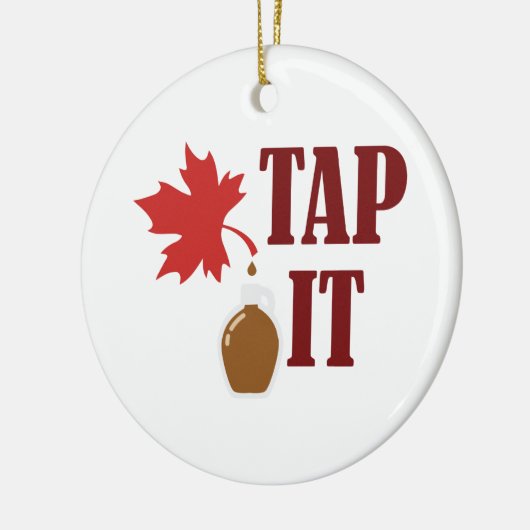 Tik op de Maple Syrup Keramisch Ornament (Links)