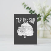 Tik op de Sap voor Maple Syrup Tree Maple Sugaring Briefkaart (Staand voorkant)