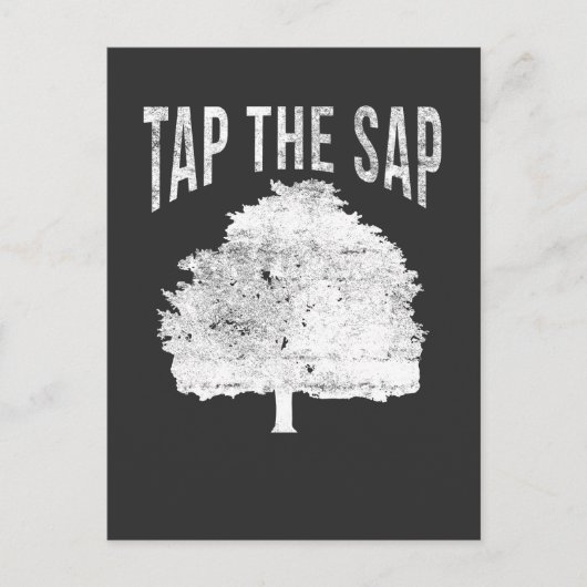 Tik op de Sap voor Maple Syrup Tree Maple Sugaring Briefkaart (Voorkant)