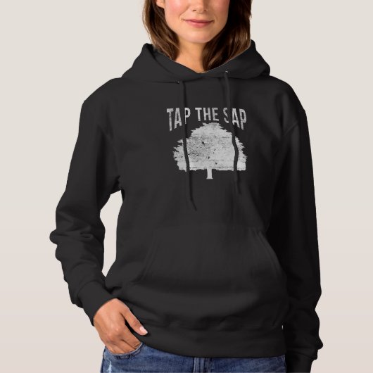 Tik op de Sap voor Maple Syrup Tree Maple Sugaring Hoodie (Voorkant)