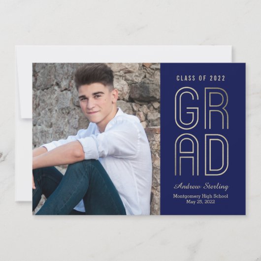 Tik op een EDITABLE KLEUR-Afstuderen van klasse Kaart (Voorkant)