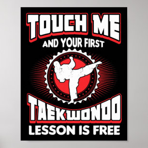 Tik op mij en je eerste Taekwondo-leson is gratis Poster
